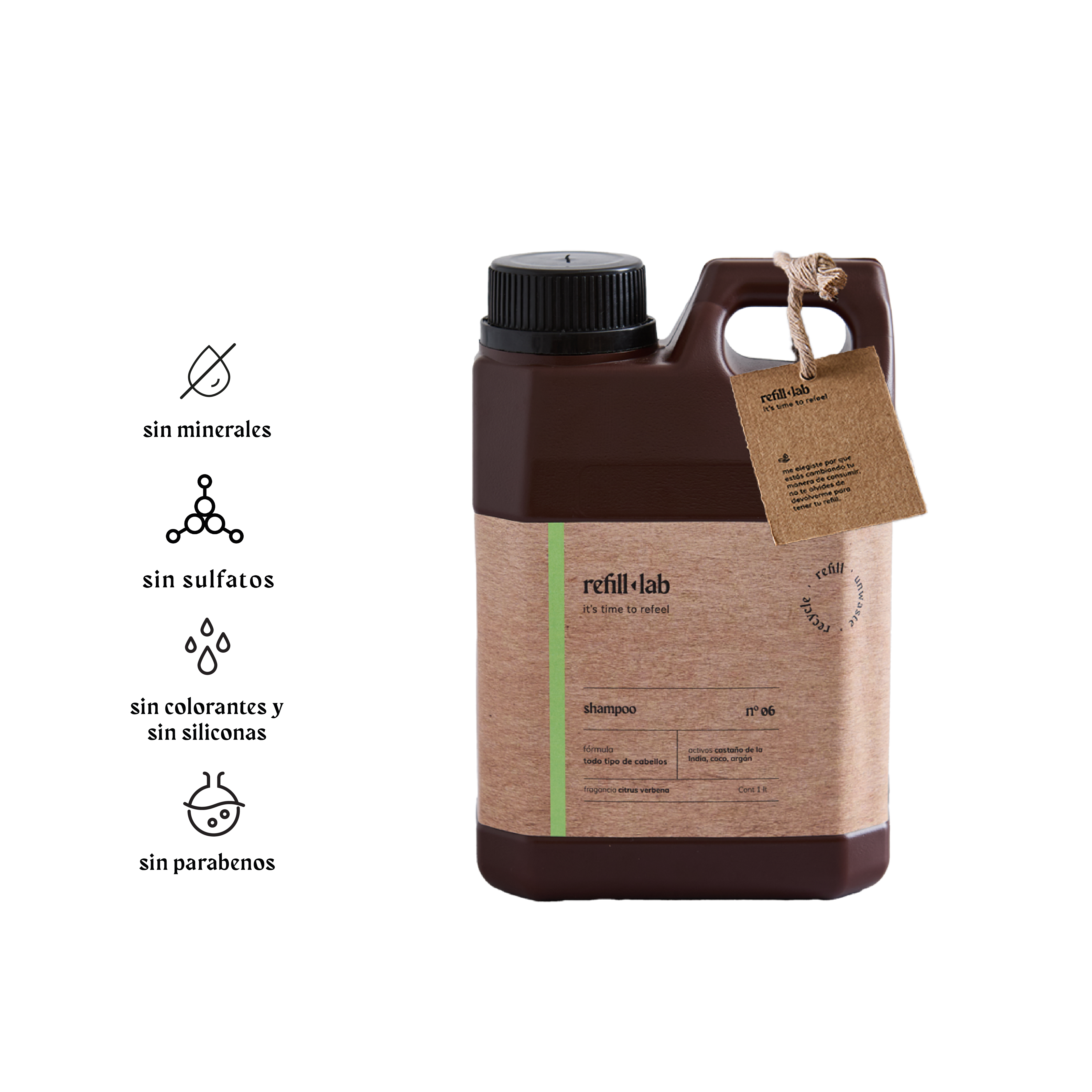Shampoo sin sulfatos - Cabellos Normales - Citrus Verbena - 2 lts.